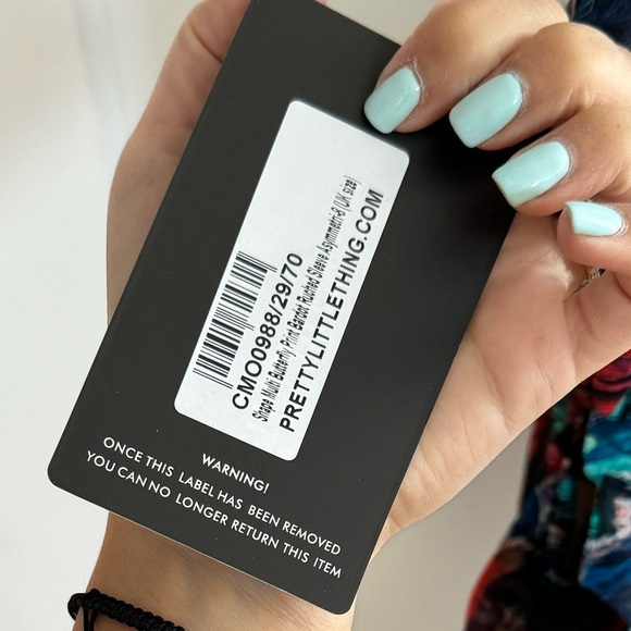 Shape Multi Butterfly Print Bardot Ruched Sleeve Asymmetric Dress - Picture 6 of 7